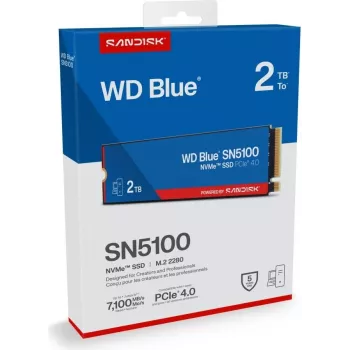 SanDisk 2TB WD Niebieski SN5100 NVME SSD - Pamięć Flash (WDBS4F0020BNC-WRSN)