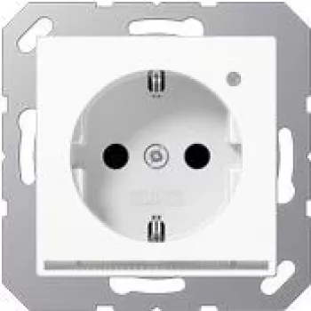 A 1520-O WW LNW Gniazdo wtykowe SCHUKO 16 A 250 V z diodowym światłem orientacyjnym, białe - Gniazdo wtykowe SCHUKO - 16 A 250 V ~ (A1520-OWWLNW)