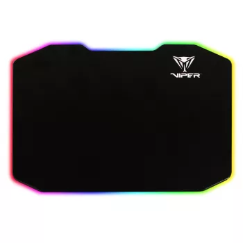 Podkładka pod mysz PATRIOT Viper Gaming Czarny — polimer/guma, podświetlenie LED, zasilana przez USB, antypoślizgowa, 353,5×242,7 mm, grubość 5,5 mm