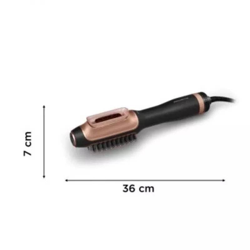 Szczotka na gorące powietrze ROWENTA CF9840F0 — Technologia Warm, 220–240 V, czarno-miedziana, funkcja jonizacji