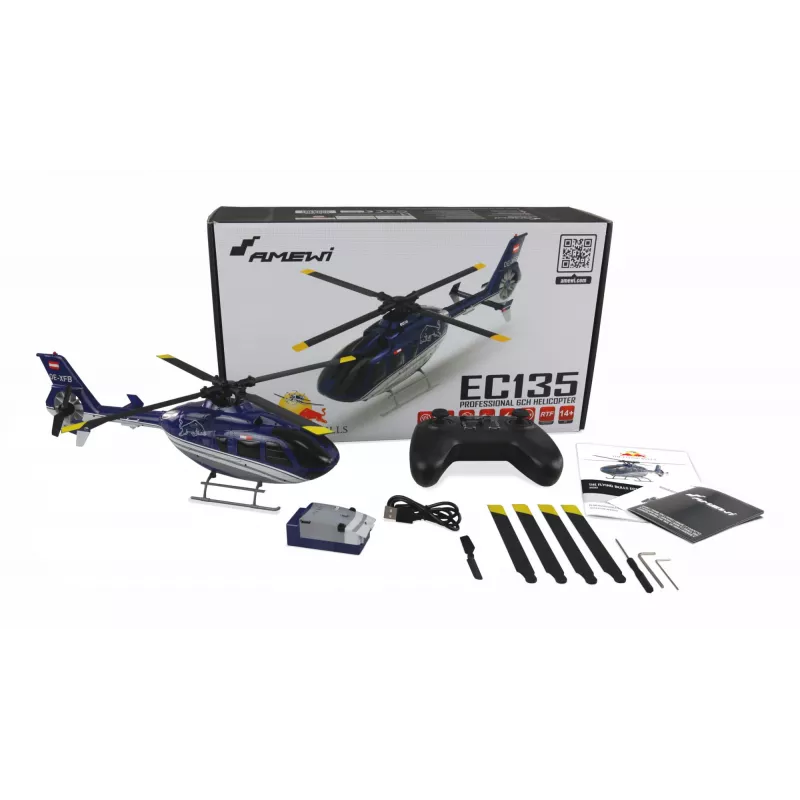 Model helikoptera zdalnie sterowanego (RC) Amewi EC135 z silnikiem elektrycznym 1:32
