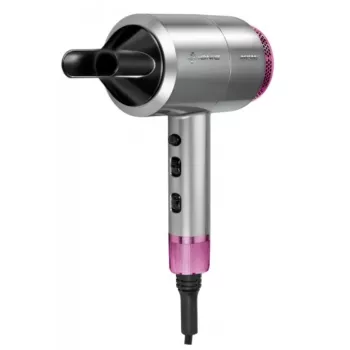 Suszarka do włosów MPM MSW-22 1800W, 3 poziomy ciepła, 2 prędkości, jonizacja, koncentrator, kabel 1,8 m, srebrna