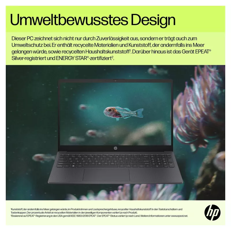 HP 15-fd0611ng Notebook 39,6 cm (15.6) 1920x1080 - Intel N100 - 128GB Flash - HDMI/USB-C - Windows 11 Home - Srebrny (B94ZNEA)