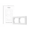 Ramka przełącznika Smart Switch H2 2-gniazdowa Aqara FE-X01D-W