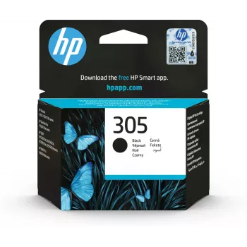 HP 305 Czarny oryginalny wkład atramentowy, czarny, 1 szt., 120 stron