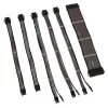 Zestaw przedłużaczy kablowych Kolink Core Adept — pleciony PET, 6-elementowy zestaw, 20+4-pin, 8-pin, 4+4-pin, 3×6+2-pin (300–350 mm)