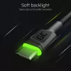 Zestaw kabli USB-C zielony Cell GC Ray — USB A na USB C 3 długości (30 cm, 120 cm, 200 cm), USB PD, 480 Mbps, 2.4 A, czarny