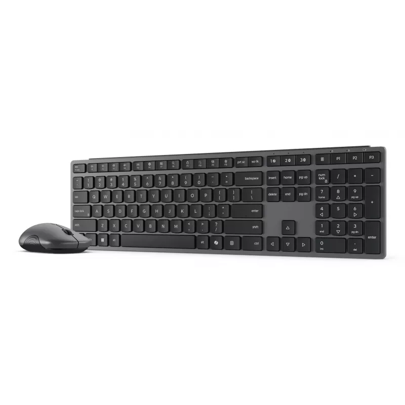 Bezprzewodowy zestaw klawiatury i myszy Lenovo 700 Modern Multi-Device — układ US English, Bluetooth, Luna szary