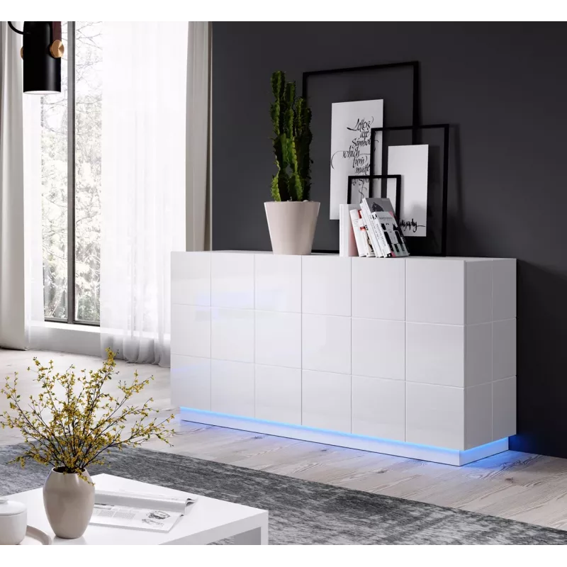 Cama Komoda 2D REJA biały połysk/biały połysk