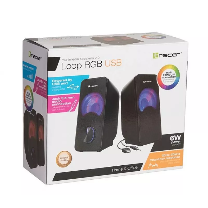 Głośnik 2.0 Loop RGB USB