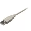 Kabel USB 2.0, wtyk USB-A > wtyk USB-B (szary, 0,5 metra)