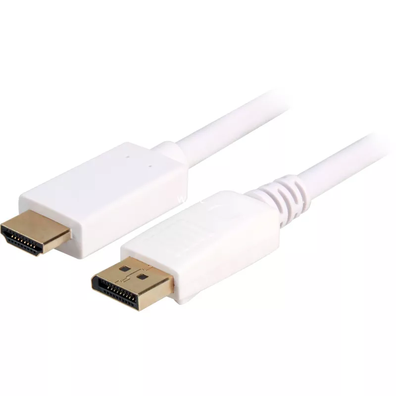 Sharkoon Adapter kabel Displayport 1.2> HDMI 4K Biały 3 Meter
