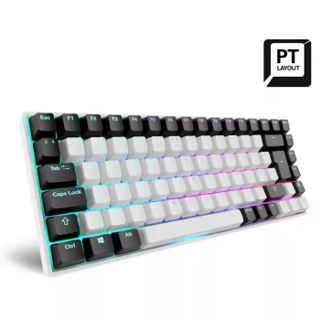 Klawiatura gamingowa Sharkoon SKILLER SGK50 S3 USB QWERTY portugalski Biała