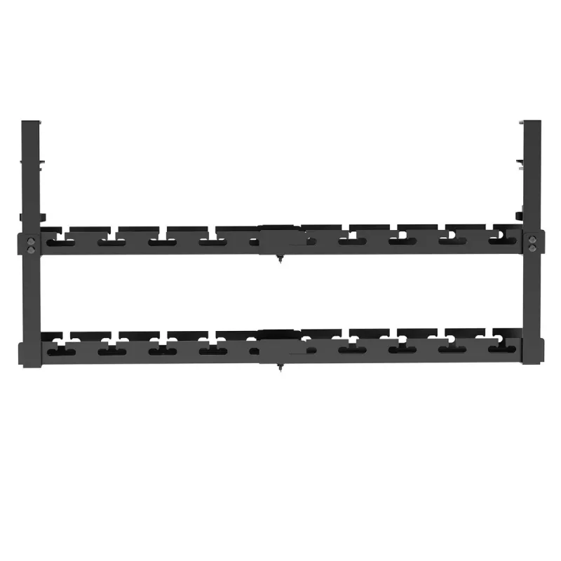 Organizer kabli pod biurko MACLEAN MC-102 — dwupoziomowa taca podblatowa, maks. obciążenie 5 kg, maks. długość 728 mm, czarny