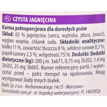 Mokra karma dla psa animonda GranCarno Lamb Adult — puszka 400 g, białko 11%, tłuszcz 8%, wilgotność 75%