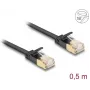 Kabel sieciowy DeLOCK RJ45 Cat.6A wtyk do wtyku U/FTP 0,5 m czarny