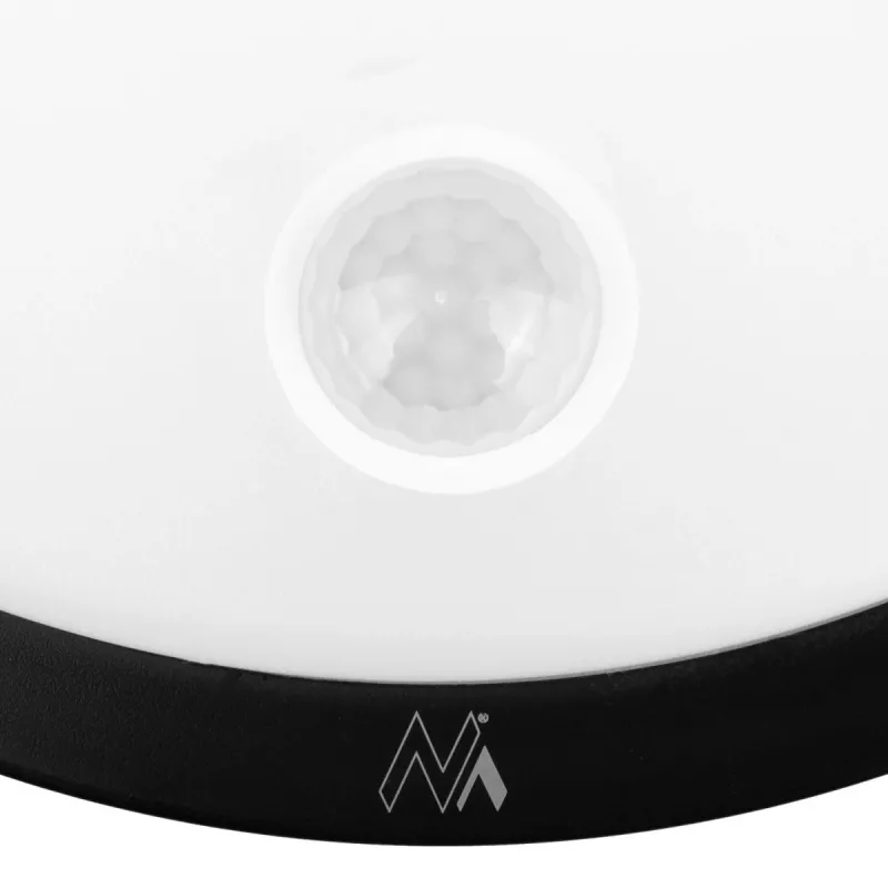 Lampa LED z czujnikiem PIR MACLEAN MCE525 B — zewnętrzna lampa ścienna, aktywowana ruchem przez LED
