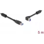 Kabel USB Delock - USB Typ A (M) na USB Typ B (M) lewokątny - USB 3,0 - 5,0 m - prędkość transmisji danych do 5 Gb/s, pozłacane styki - czarny (81103)