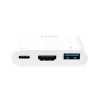 LogiLink 0.14m 2xUSB-C HDMI USB A Biały