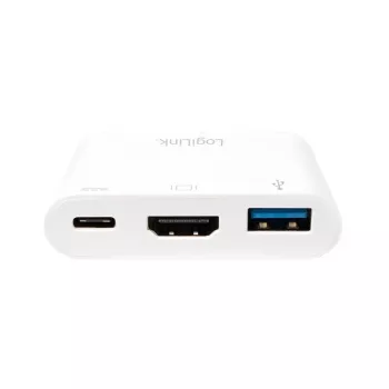 LogiLink 0.14m 2xUSB-C HDMI USB A Biały