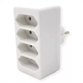 Listwa zasilająca Bachmann 921.273 – 4× gniazda Euro, biały PVC