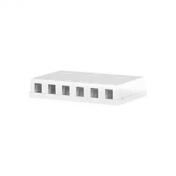 EFB-Elektronik Keystone Box przyłączeniowa, 6 portów, natynkowa, czysta biel, bez modułów Producent: EFB Elektronik (EC020400006)