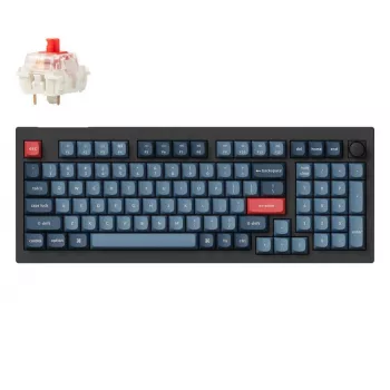 Klawiatura Keychron V5 Max uniwersalna RF bezprzewodowa Bluetooth czarno-szara 96% mechaniczna