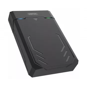 Obudowa HDD/SSD Unitek Y-3035 — 2.5/3.5 cala SATA, USB 3.2 Gen 1 (USB Type-B), 6 Gbit/s, czarna, zasilacz sieciowy