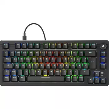 Sharkoon SGK25 Klawiatura Dom USB QWERTZ Niemiecki Czarny 75% RGB LED