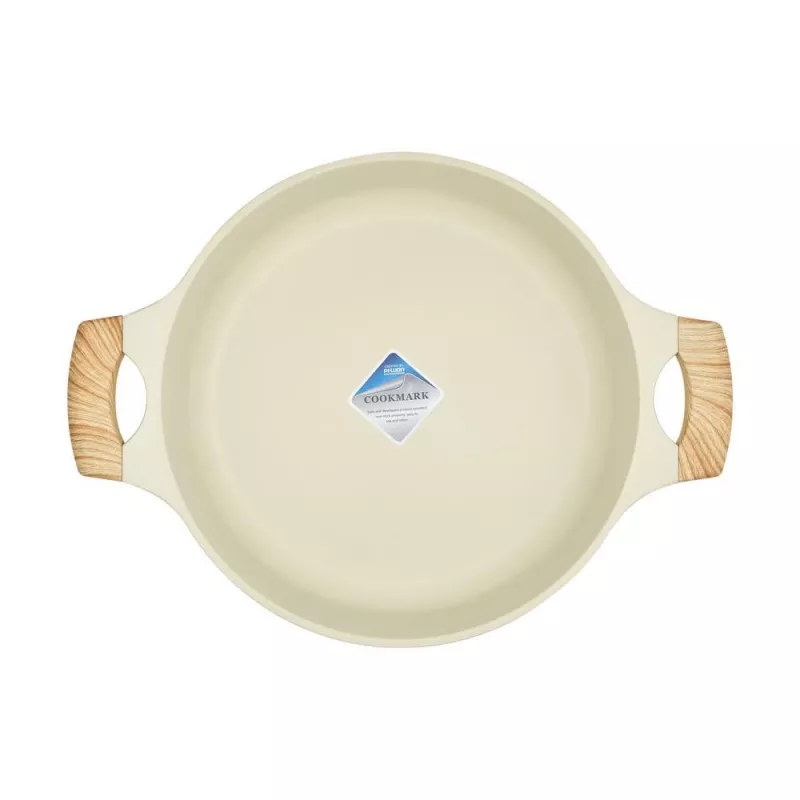 Płaski garnek D28cm 4.1L/beżowy