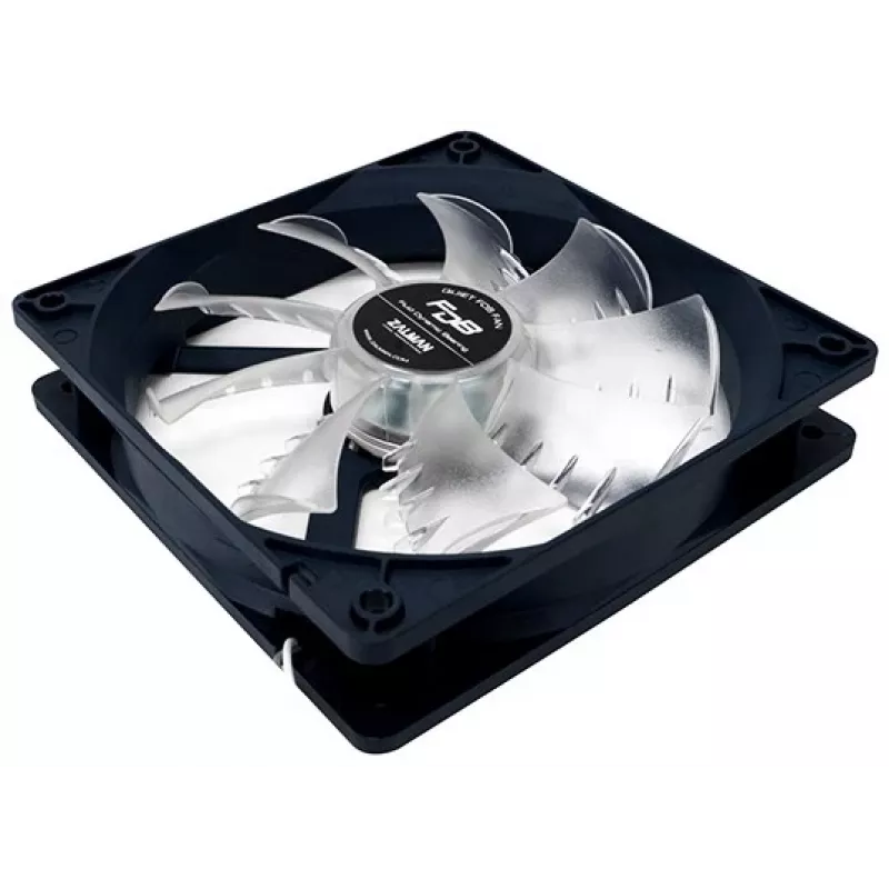Zalman ZM-F3 FDB(SF) system chłodzenia do komputera Wentylator do obudowy 12 cm Czarny, Transparentny