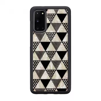 Etui ochronne iKins do Samsung Galaxy S20 — tekstura piramidy, czarne