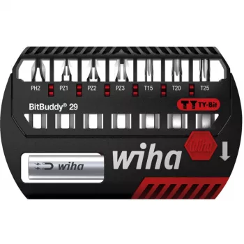 WIHA 42137 - Zestaw bitów BitBuddy, 8-częściowy mieszany, 29 mm, bit TY (42137)