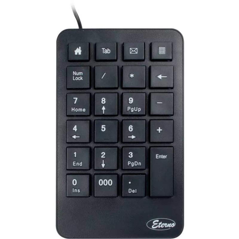 Klawiatura numeryczna Inter-Tech KB-120, uniwersalna, USB, czarna