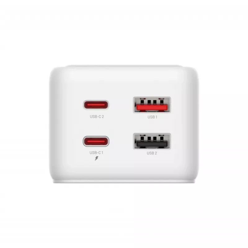 Przedłużacz zasilający FIXED FIXCS65-1.5-WH z 2× USB-C PD 65W i 2× portami USB-A