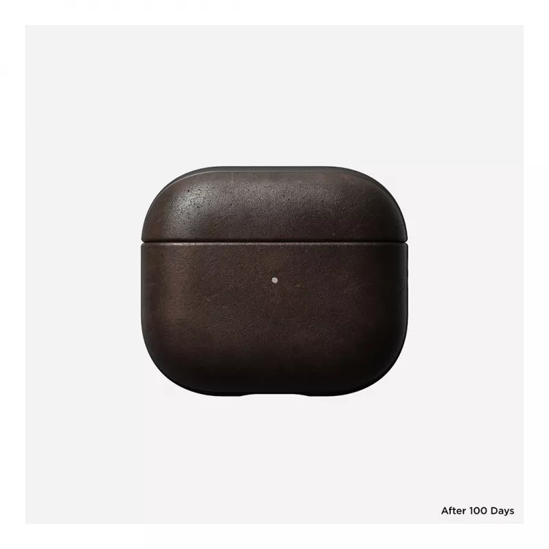 Skórzane etui Nomad V3 Rustic Brown do AirPods — ochronny pokrowiec skórzany na etui ładujące AirPods