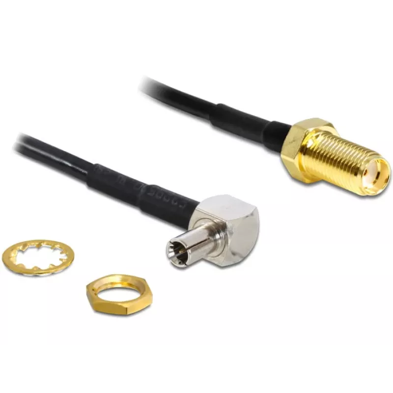 Kabel koncentryczny DeLOCK 88487 TS-9 SMA 1.45m Czarny