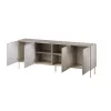 Komoda Cama Meble ISLA 2000x400x750 mm, mat kaszmirowy, korpus z płyty wiórowej