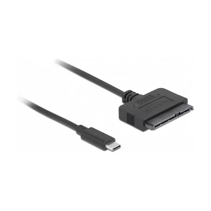 DeLOCK 63803 adapter kablowy USB C 22-pin SATA Czarny 0.5m