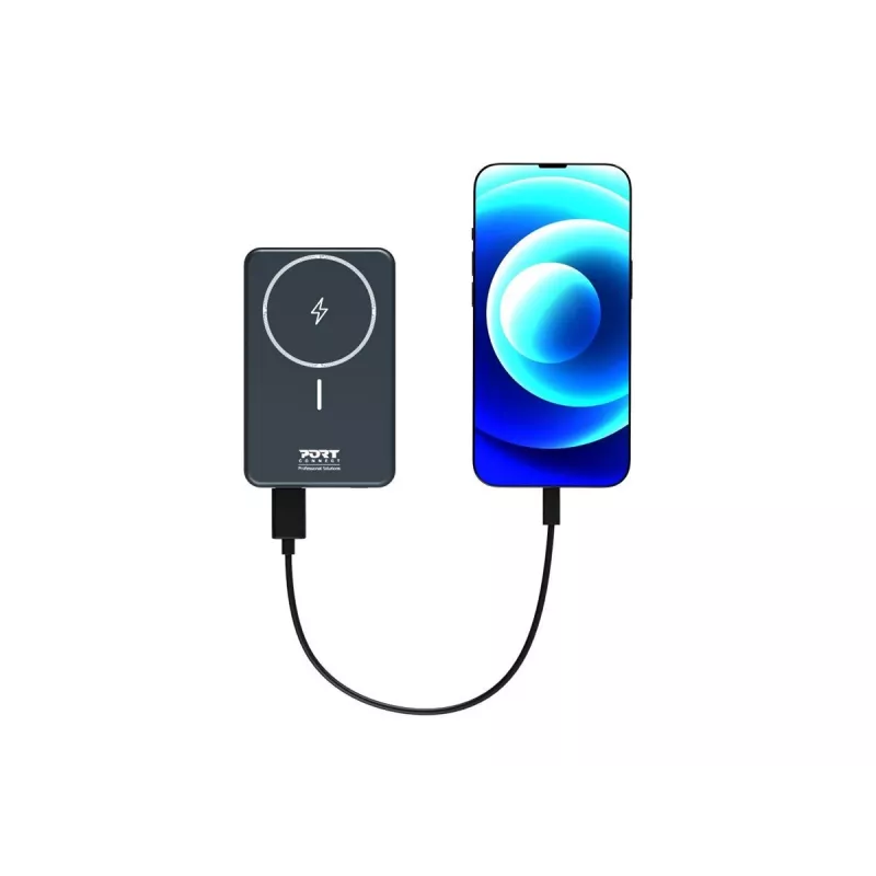 Power Bank Port Designs 907005 10000 mAh ładowanie bezprzewodowe czarny