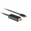 Adapter kabla wideo LANBERG CA-CMDP-10CU-0010-BK USB Type-C na DisplayPort 1 m, DisplayPort 1.2, do 3840×2160@60 Hz, HDR