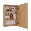 Szafka łazienkowa wisząca top e shop POLA 1DL ARTISAN — rama w kolorze dębu, 400×220×600 mm, 3 półki