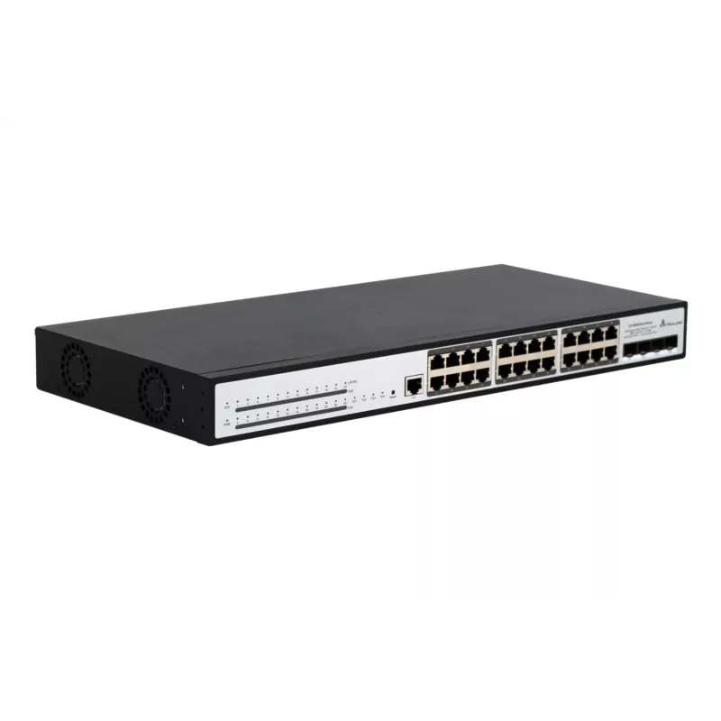 Przełącznik zarządzalny Extralink Chiron Pro 24x RJ45 1000Mb/s PoE 4x SFP+ L3 370W