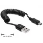 Kabel USB DeLOCK USB 2.0 0,6m USB A Mini-USB A Czarny
