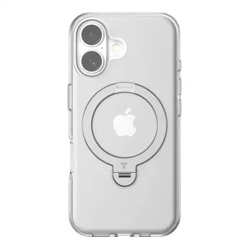 Etui na telefon Torras Ostand Spin do iPhone 16 Plus, przezroczysta osłona ochronna