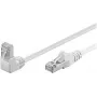 Wentronic Goobay CAT 5e kabel krosowy 1x 90° angled, F/UTP, biały, 10 m - CCA miedź Mix, 1x RJ45-Plug 90° (8P8C) (94183)