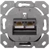 DIGITUS DN-9005-N - Gniazdo przyłączeniowe, podtynkowe - RJ-45 X 2 - RAL 9010 - 2 porty (DN-9005-N)