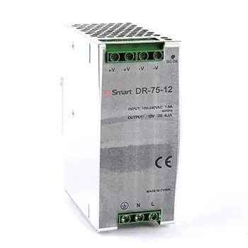 Zasilacz 12V, 6,3A, 75W, szyna DIN