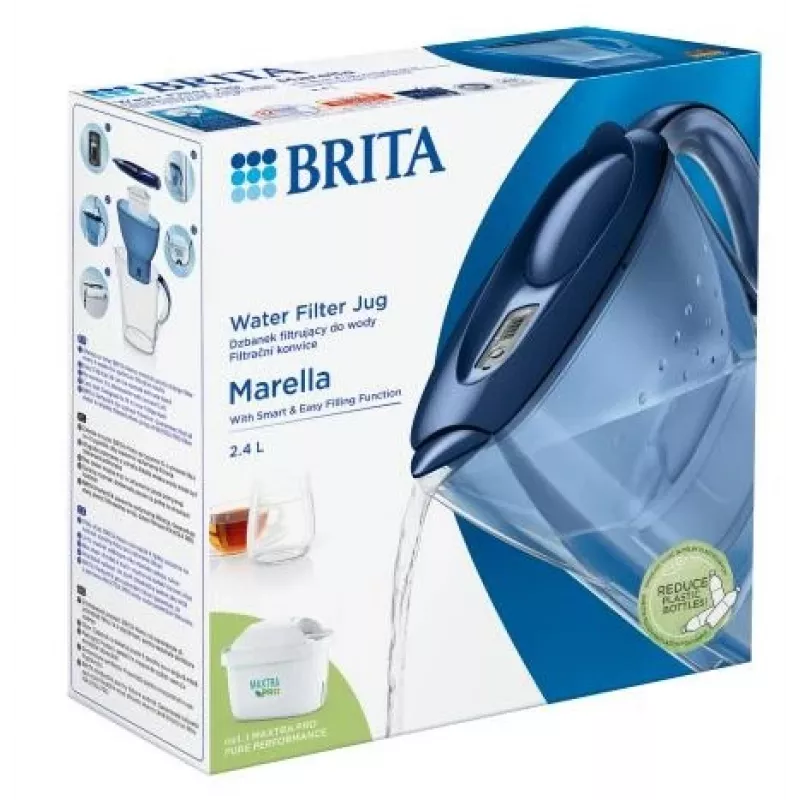 Dzbanek filtrujący wodę BRITA Marella Maxtra Pro 2,4 L, wymienny wkład Maxtra Pro, niebieski