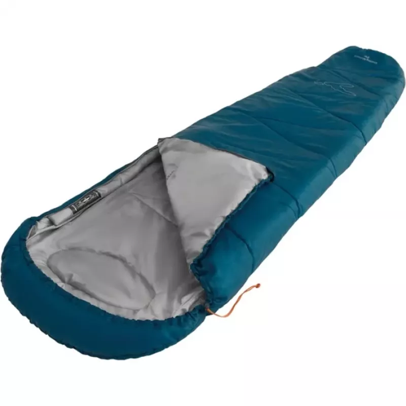 Śpiwór Easy Camp Starling Mummy Blue 8°C | 210 x 75 x 50 cm | -5 do 12 °C | Dwukierunkowy zamek z autoblokadą